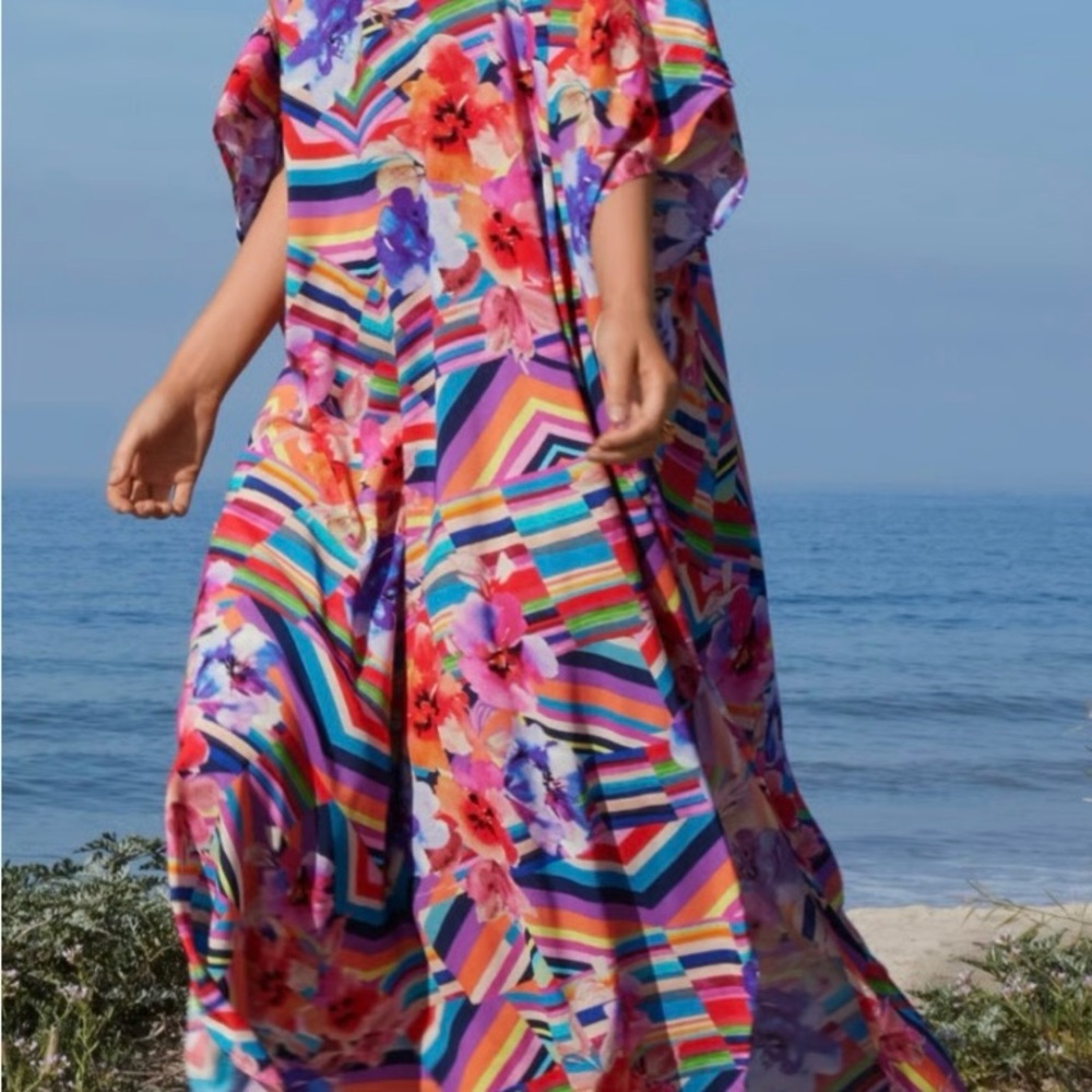 Johnny Was NWOT Summer Days Kimono swim coverup. Size L/XL - Picture 7 of 7